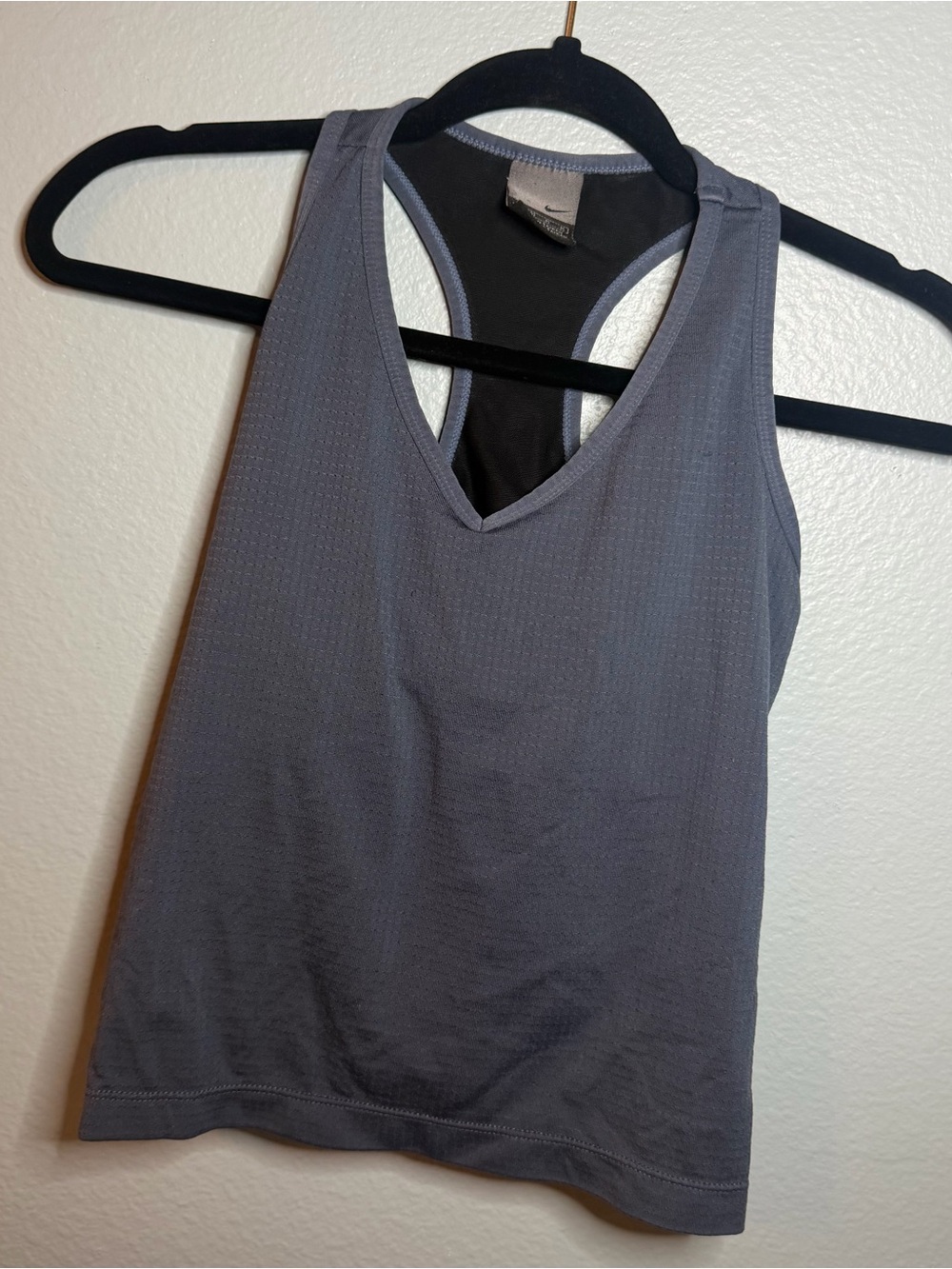 Gray Blue Racerback Tank Top - Nike